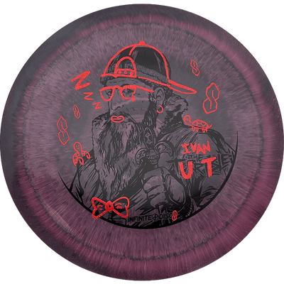 Infinite Discs Czar Infinite Discs Czar - Swirly S-Blend / 173-75g - Maroon (Black/Red - Ivan the Turtle) - Skyline Disc Golf