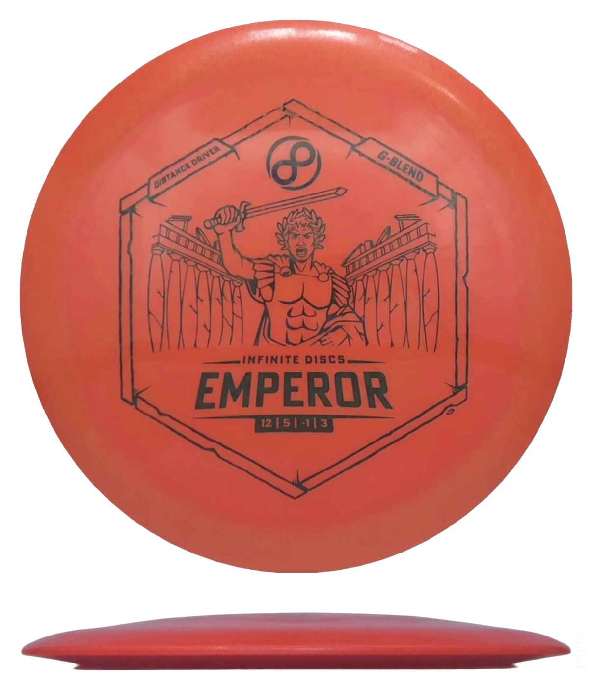Infinite Discs Emperor - G-Blend / 171g - Orange (Black Chrome) - Skyline Disc Golf