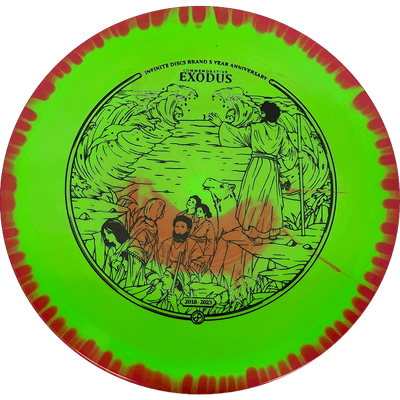 Infinite Discs Exodus Infinite Discs Exodus - Halo S-Blend / 173-75g - Lime Green w/ Red Rim (Black) *1013* - Skyline Disc Golf