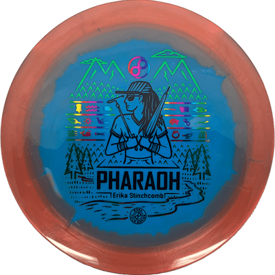 Infinite Discs Pharaoh Infinite Discs Pharaoh - Halo S-Blend - Erika Stinchcomb Tour Series / 173-75g - Blue w/ Orange-ish Rim (Green/Rainbow) - Skyline Disc Golf