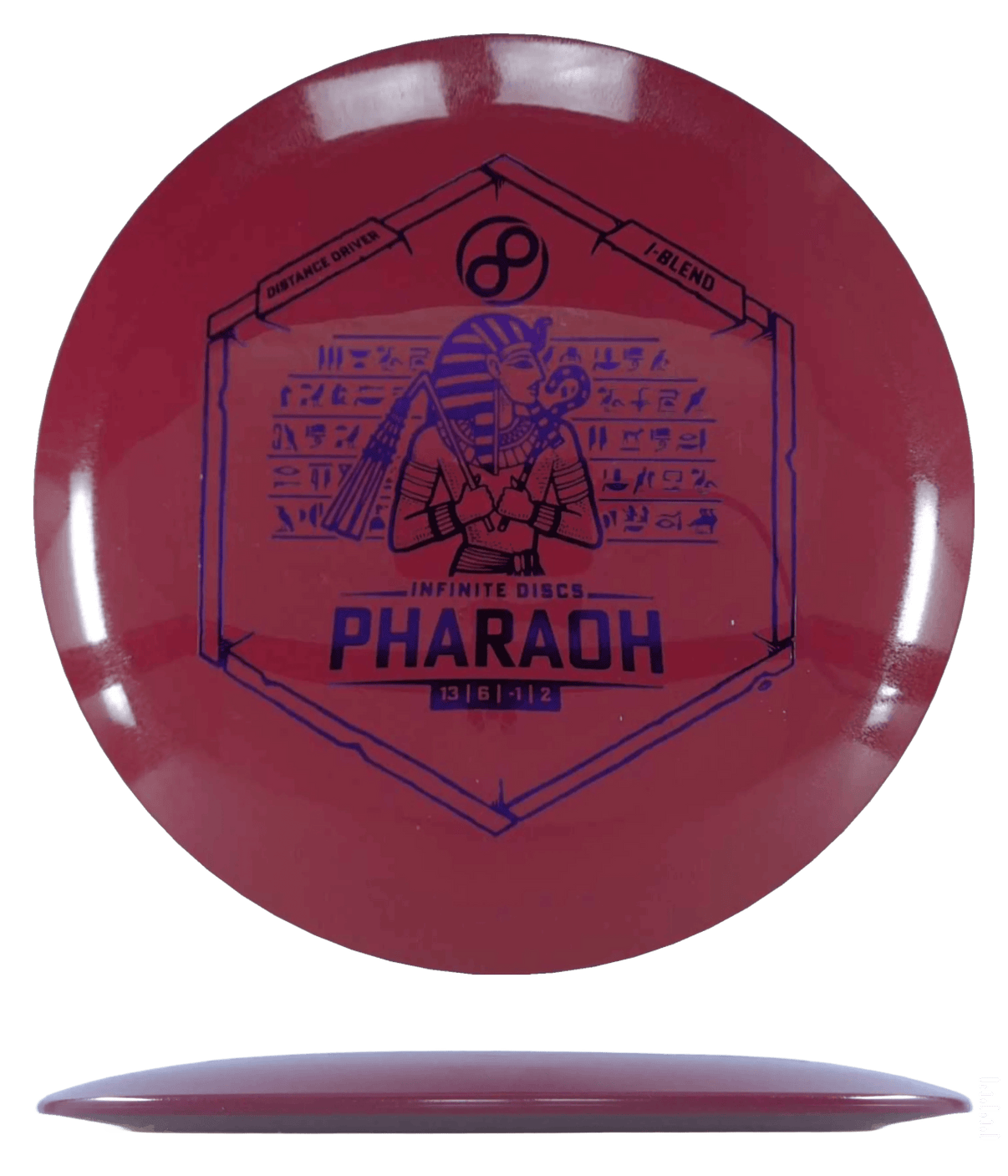173 - 75g - Brick Red (Purple Foil) I - Blend Infinite Discs Pharaoh - Skyline Disc Golf
