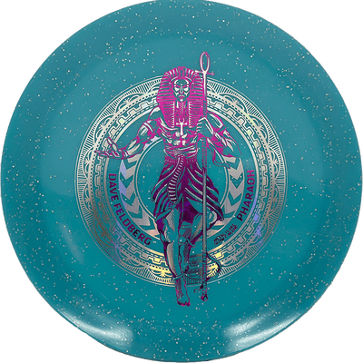 Infinite Discs Pharaoh Infinite Discs Pharaoh - Metal Flake Glow C-Blend - Dave Feldberg Tour Series / 173-75g - Seafoam Blue Glitter (Chrome/Purple Roses) - Skyline Disc Golf