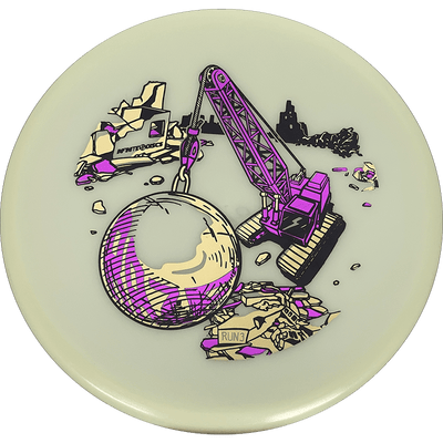 Infinite Discs Raze Infinite Discs Raze - C-Blend Glow / 170g - Off-White Glow (Gold/Purple Foil) - Skyline Disc Golf