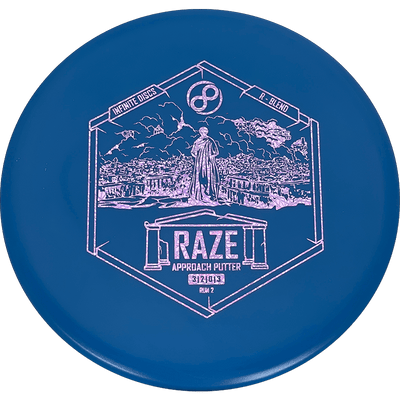 Infinite Discs Raze Infinite Discs Raze - C-Blend Glow / 170g - Off-White Glow (Gold/Purple Foil) - Skyline Disc Golf