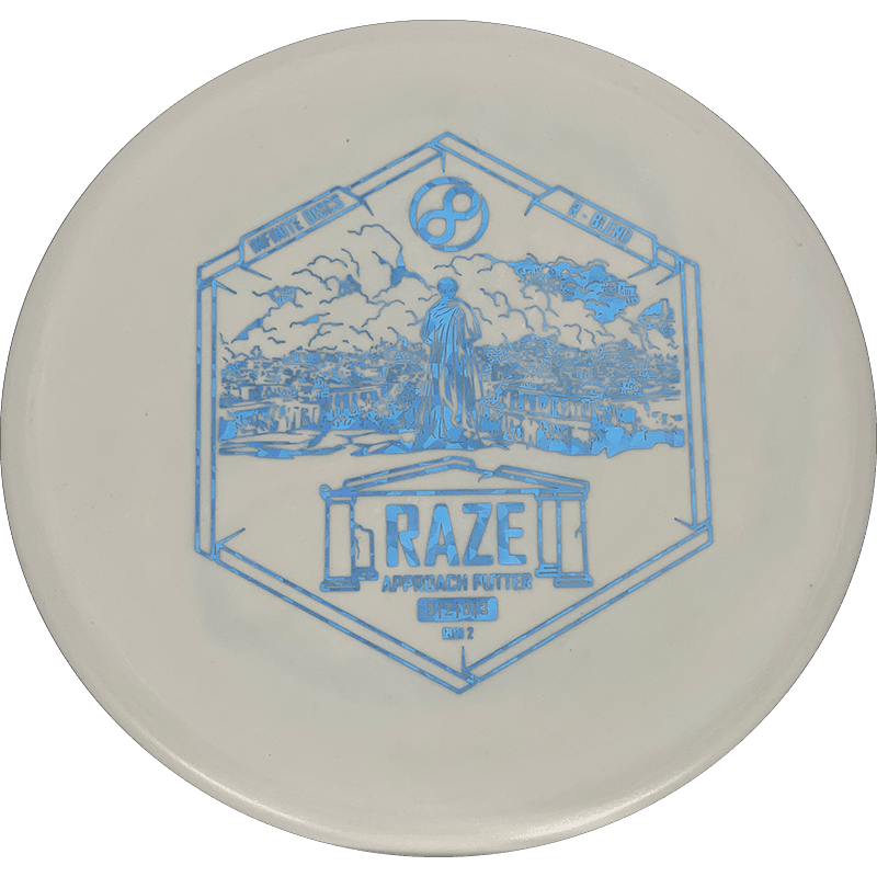 Infinite Discs Raze Infinite Discs Raze - R-Blend / 170g - White (Blue Shatter) - Skyline Disc Golf