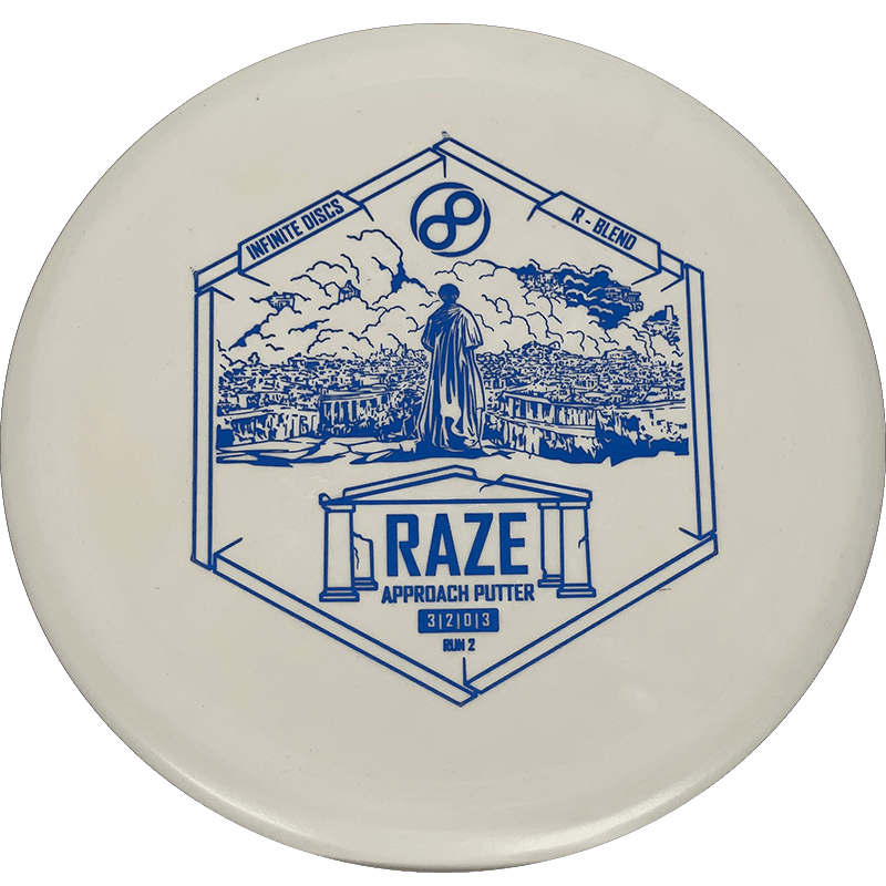 Infinite Discs Raze Infinite Discs Raze - R-Blend / 175g - White (Blue) - Skyline Disc Golf