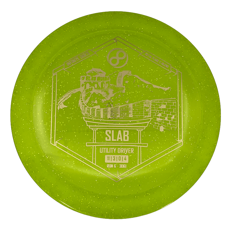 Infinite Discs Slab Infinite Discs Slab - Metal Flake C-Blend / 173-75g - Florescent Yellow (Gold Foil) - Skyline Disc Golf