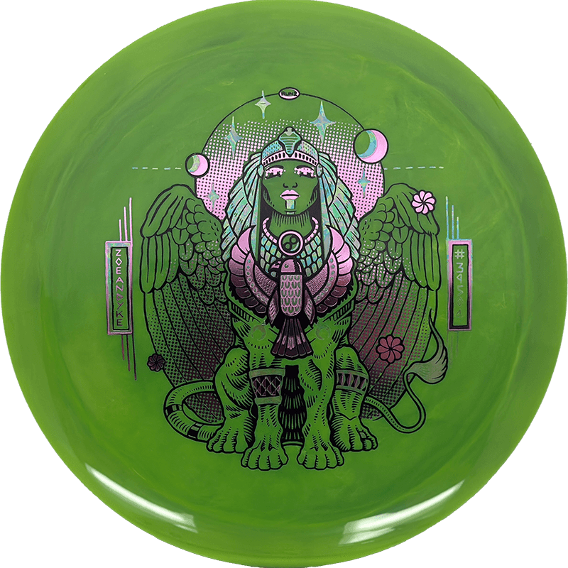 Infinite Discs Sphinx - Swirly S-Blend - Zoe Andyke Tour Series / 173-75g - Dirty Lime Swirl (Lavender/Oil Slick)