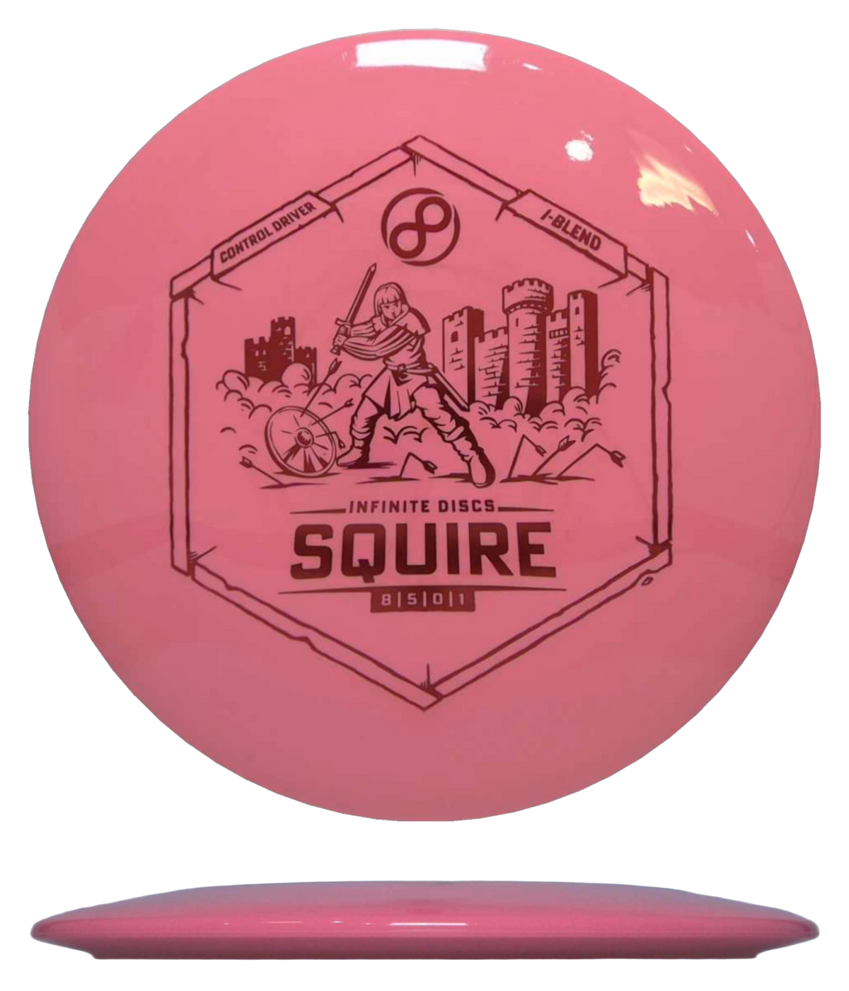 Infinite Discs Squire - I-Blend / 170g - Salmon (Red Foil) - Skyline Disc Golf