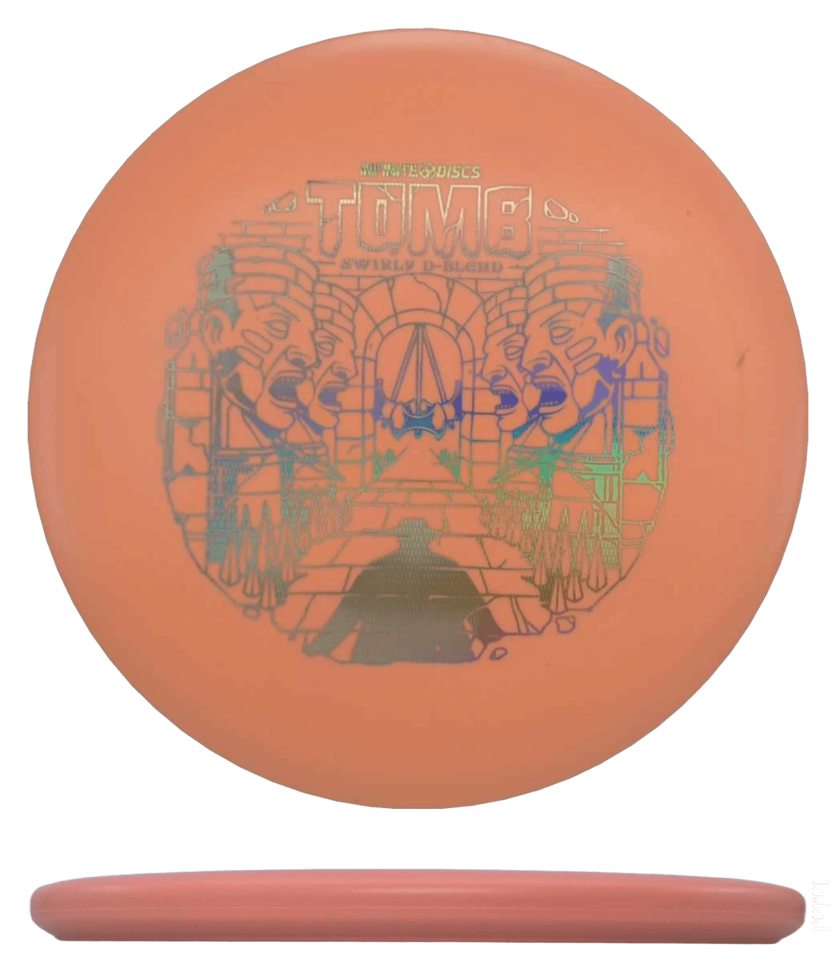 165g - Orange (Chrome) Swirly D - Blend Infinite Discs Tomb - Skyline Disc Golf