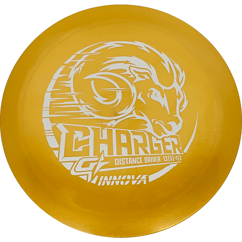 168g - Honey Mustard (White) GStar Innova Charger - Skyline Disc Golf
