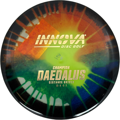 Innova Daedalus Innova Daedalus - I-Dye Champion / 168g - Yellow/Green/Blue/Orange Splatter w/ Black Rim (Gold) - Skyline Disc Golf