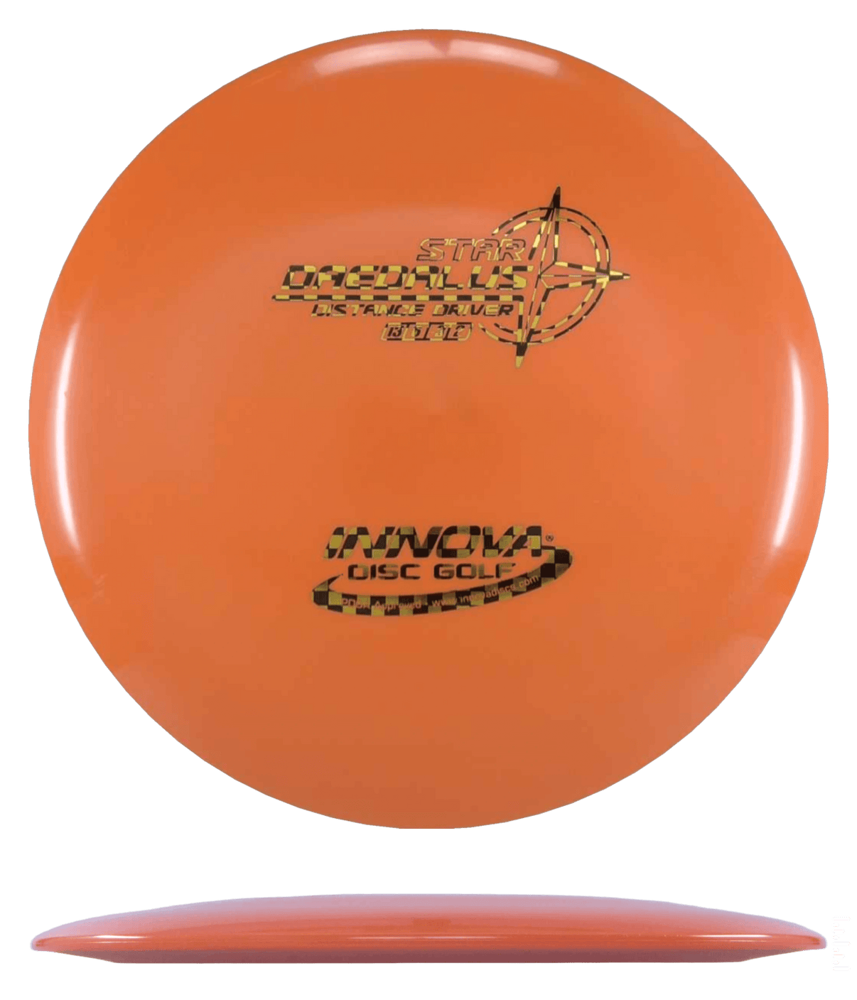 173 - 75g - Orange (Black/Gold Checkerboard) Star Innova Daedalus - Skyline Disc Golf