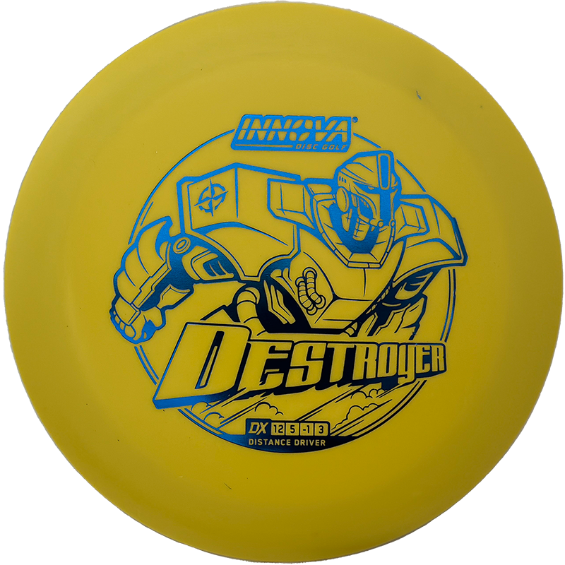 Innova Destroyer Innova Destroyer - DX / 170g - Yellow (Blue Foil) - Skyline Disc Golf