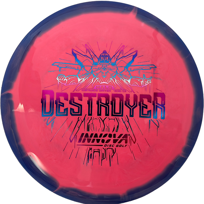 Innova Destroyer Innova Destroyer - Halo Star / 173-75g - Pink w/ Blue-ish Rim (Morning Sunrise Foil) - Skyline Disc Golf