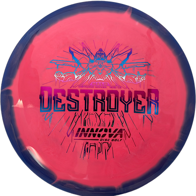 Innova Destroyer Innova Destroyer - Halo Star / 173-75g - Pink w/ Blue-ish Rim (Morning Sunrise Foil) - Skyline Disc Golf