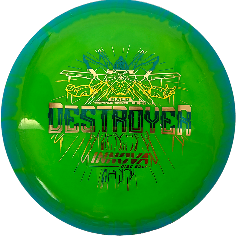 Innova Destroyer Innova Destroyer - Halo Star / 170g - Green w/ Blue Green Rim (Green/Gold/Yellow Foil) - Skyline Disc Golf