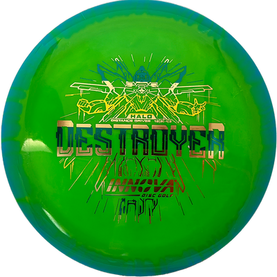 Innova Destroyer Innova Destroyer - Halo Star / 170g - Green w/ Blue Green Rim (Green/Gold/Yellow Foil) - Skyline Disc Golf