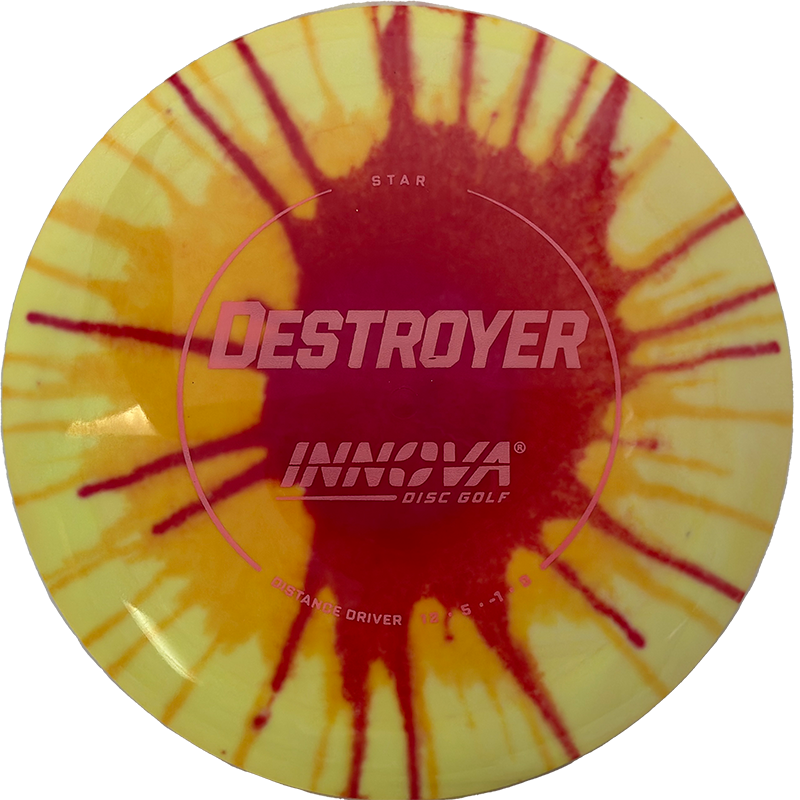 Innova Destroyer Innova Destroyer - I-Dye Star / 173g - Red/Yellow Burst (Pink) - Skyline Disc Golf