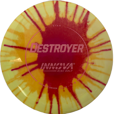 Innova Destroyer Innova Destroyer - I-Dye Star / 173g - Red/Yellow Burst (Pink) - Skyline Disc Golf