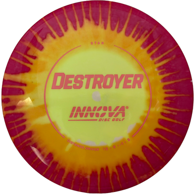 Innova Destroyer Innova Destroyer - I-Dye Star / 171g - Yellow w/ Orange/Magenta Burst (Pink) - Skyline Disc Golf