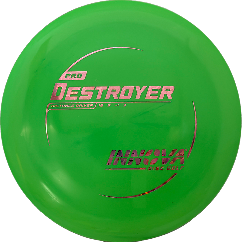 Innova Destroyer Innova Destroyer - Pro / 173g - Lime (Pink Flowers) - Skyline Disc Golf