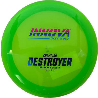 Innova Destroyer Innova Destroyer - Champion / 173g - Lime Green (Morning Sunrise Foil) - Skyline Disc Golf