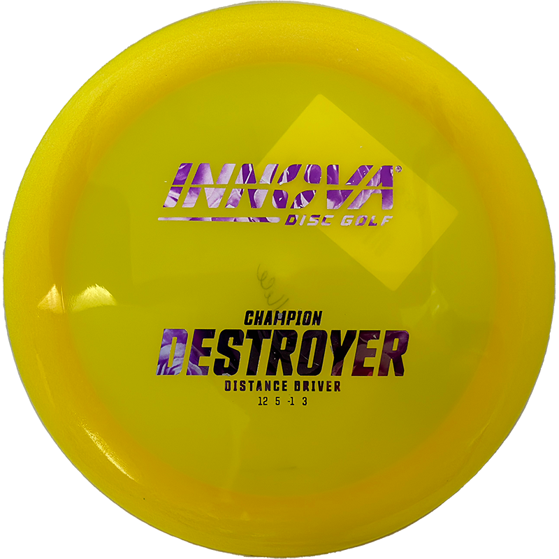 Innova Destroyer Innova Destroyer - Champion / 160g - Yellow (Purple Roses) - Skyline Disc Golf