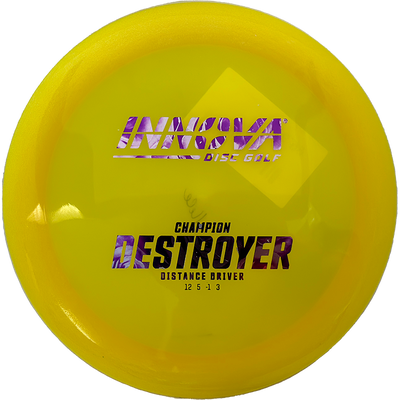 Innova Destroyer Innova Destroyer - Champion / 160g - Yellow (Purple Roses) - Skyline Disc Golf