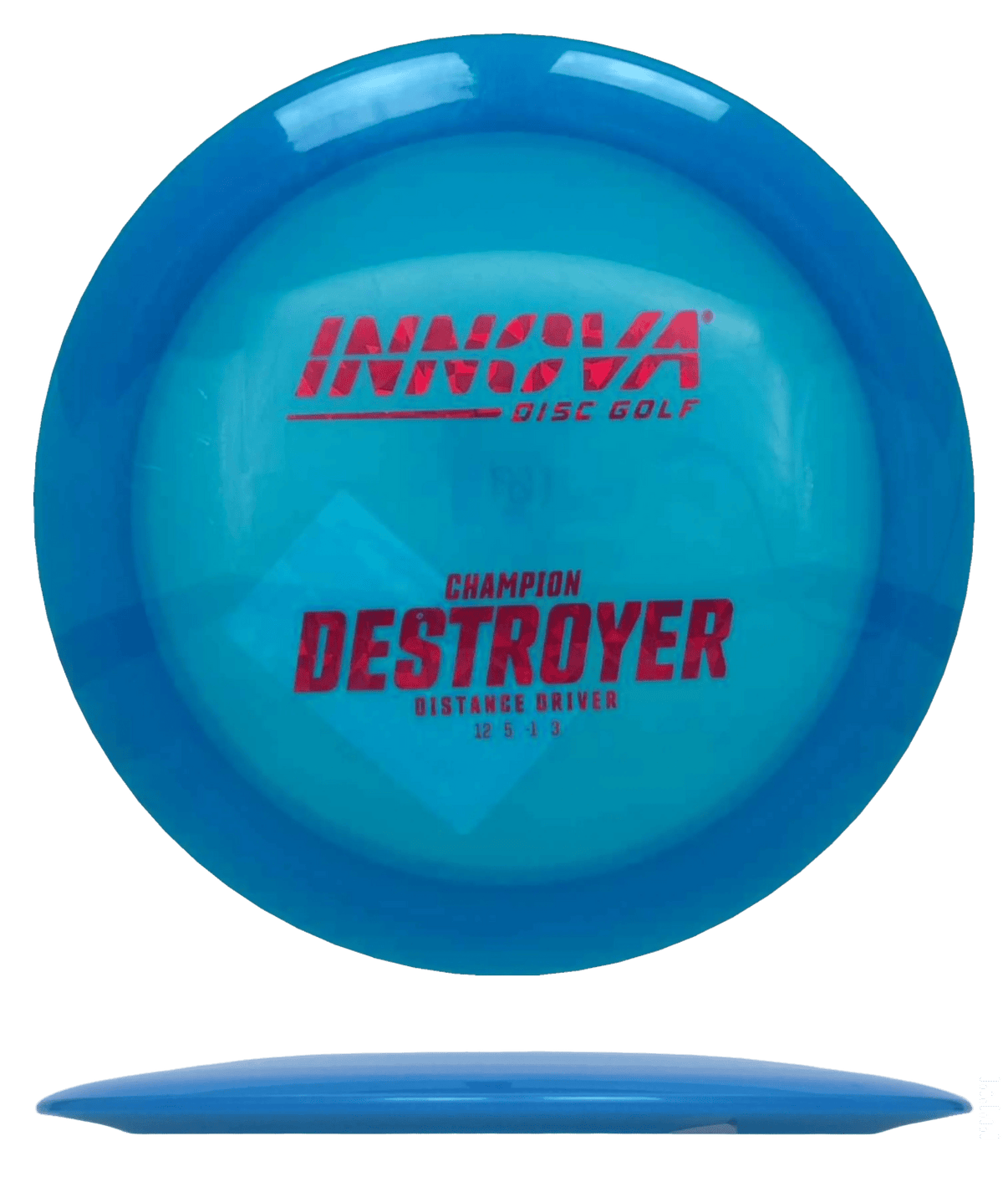 169g - Blue (Red Shatter) Champion Innova Destroyer - Skyline Disc Golf