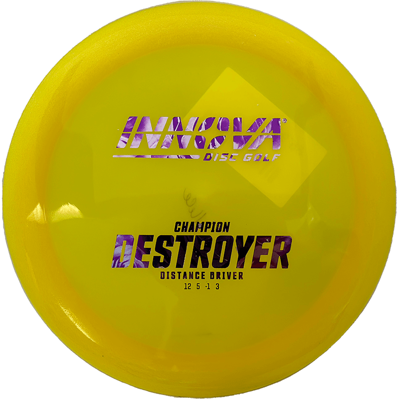 Innova Destroyer Innova Destroyer - Champion / 160g - Yellow (Purple Roses) - Skyline Disc Golf