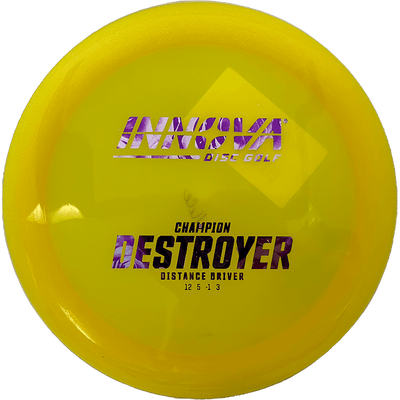 Innova Destroyer Innova Destroyer - Champion / 160g - Yellow (Purple Roses) - Skyline Disc Golf