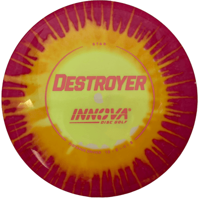 Innova Destroyer Innova Destroyer - I-Dye Star / 171g - Yellow w/ Orange/Magenta Burst (Pink) - Skyline Disc Golf