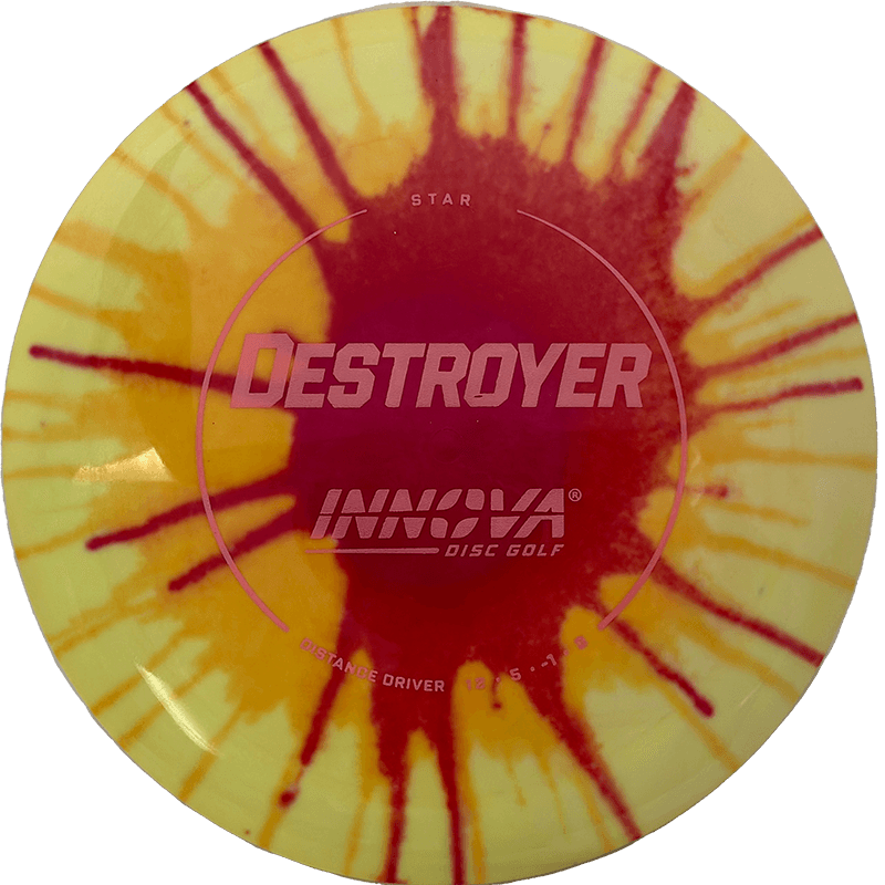 Innova Destroyer Innova Destroyer - I-Dye Star / 173g - Red/Yellow Burst (Pink) - Skyline Disc Golf