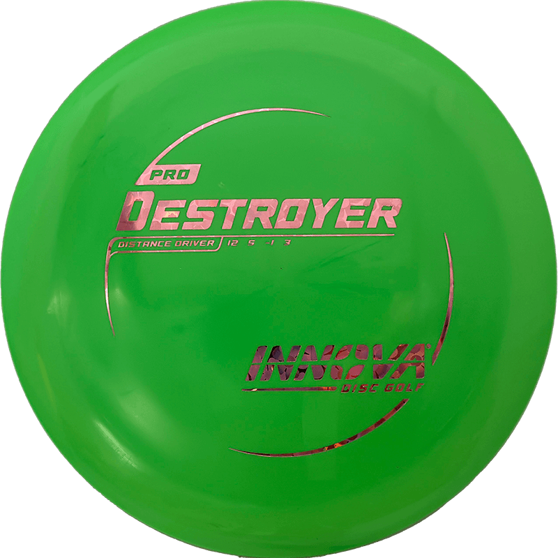 Innova Destroyer Innova Destroyer - Pro / 173g - Lime (Pink Flowers) - Skyline Disc Golf