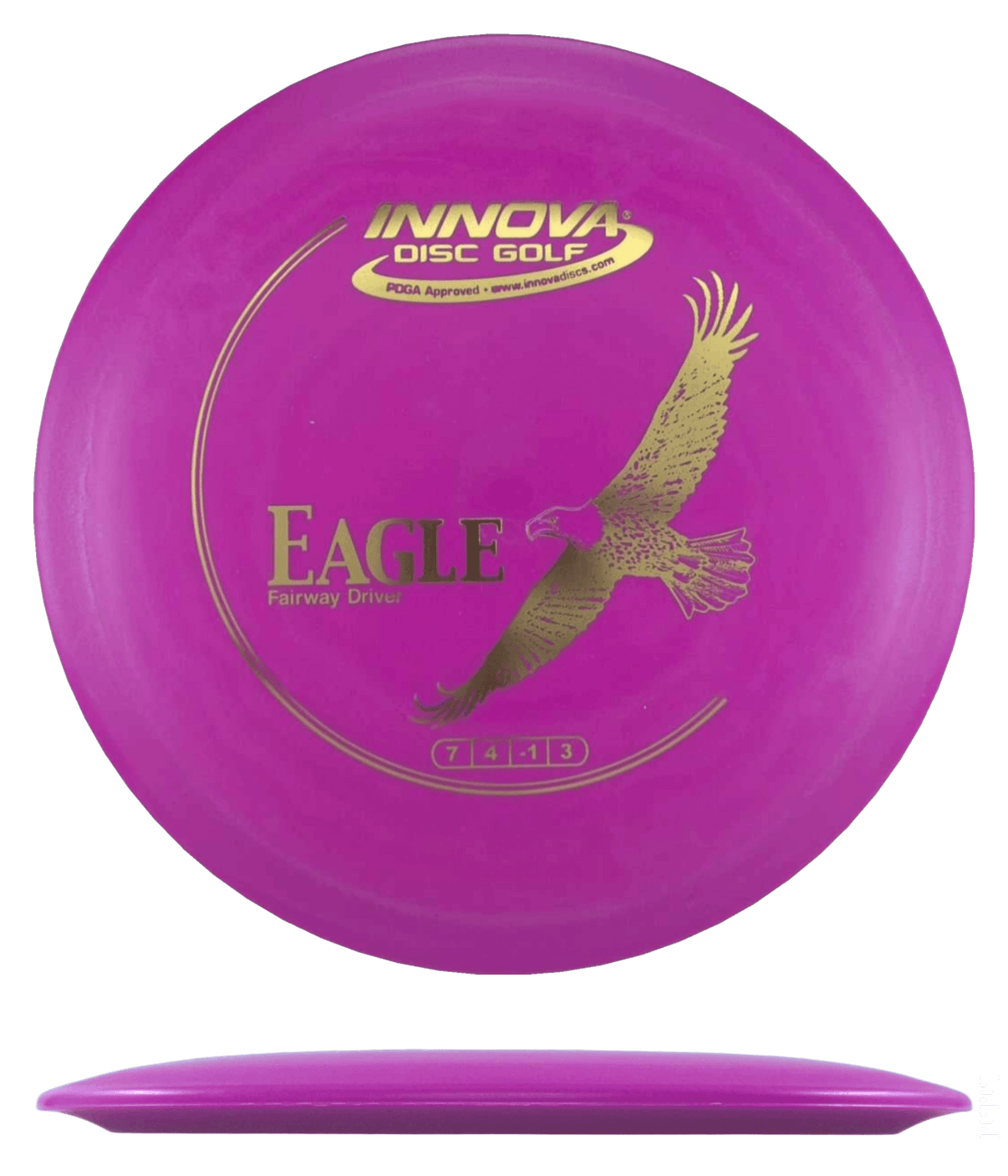 168g - Hot Pink (Gold) DX Innova Eagle - Skyline Disc Golf