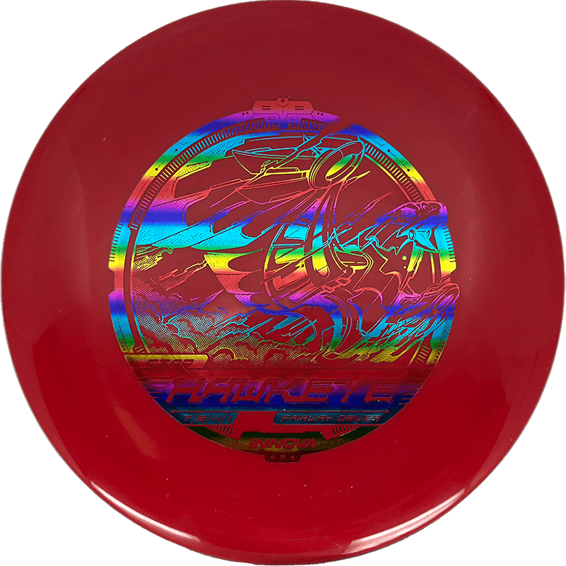 173g - Red (Rainbow Foil) Star Innova Hawkeye - Skyline Disc Golf