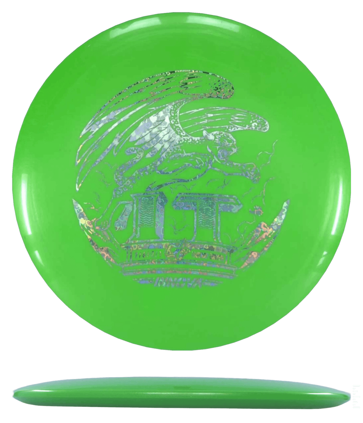 173 - 75g - Lime (Silver Hearts) GStar Innova IT - Skyline Disc Golf