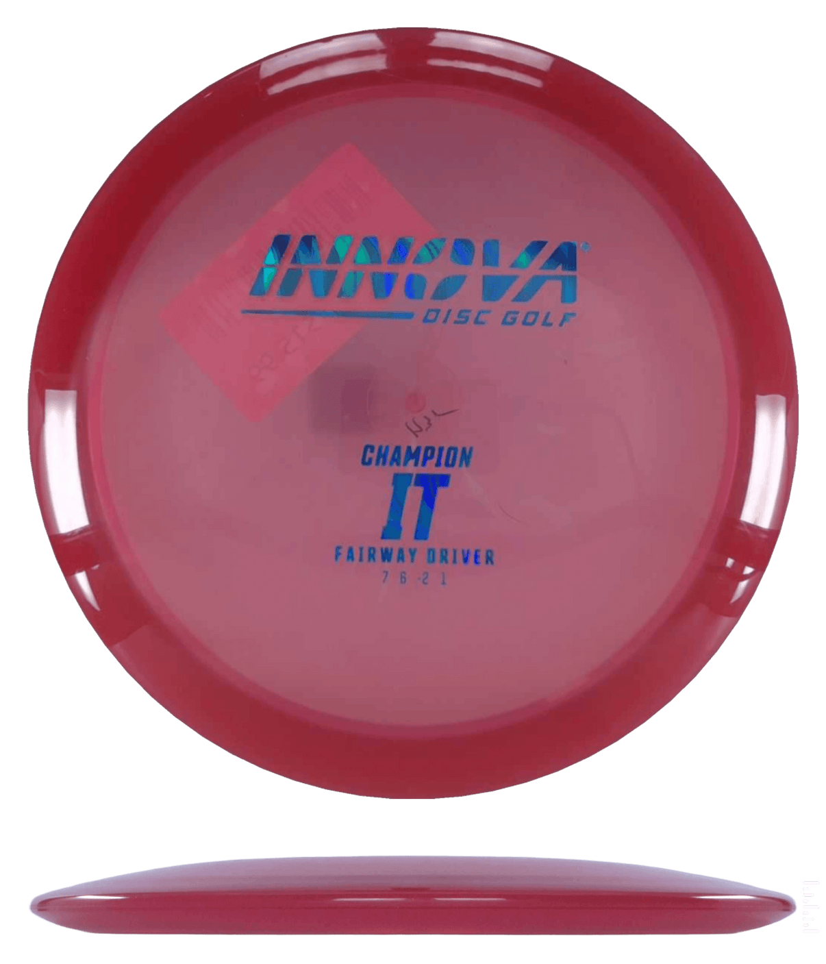 173 - 75g - Red (Blue Chrome) Chamption Innova IT - Skyline Disc Golf