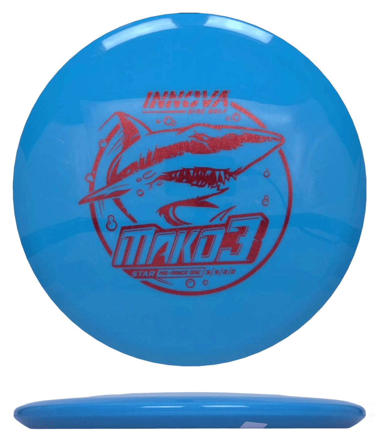 176g - Blue (Red Glitter) Star Innova Mako3 - Skyline Disc Golf
