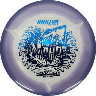 Innova Mako3 Innova Mako3 - Halo Star - Emily Beach Tour Series / 180g - Soft Violet Marble w/ Violet Rim (Royal Blue Foil) - Skyline Disc Golf