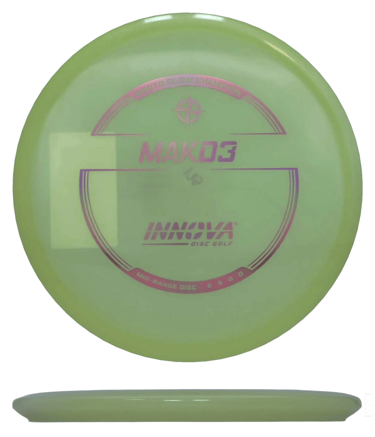 173g - Glow (Pink Chrome) Proto Glow Champion Innova Mako3 - Skyline Disc Golf