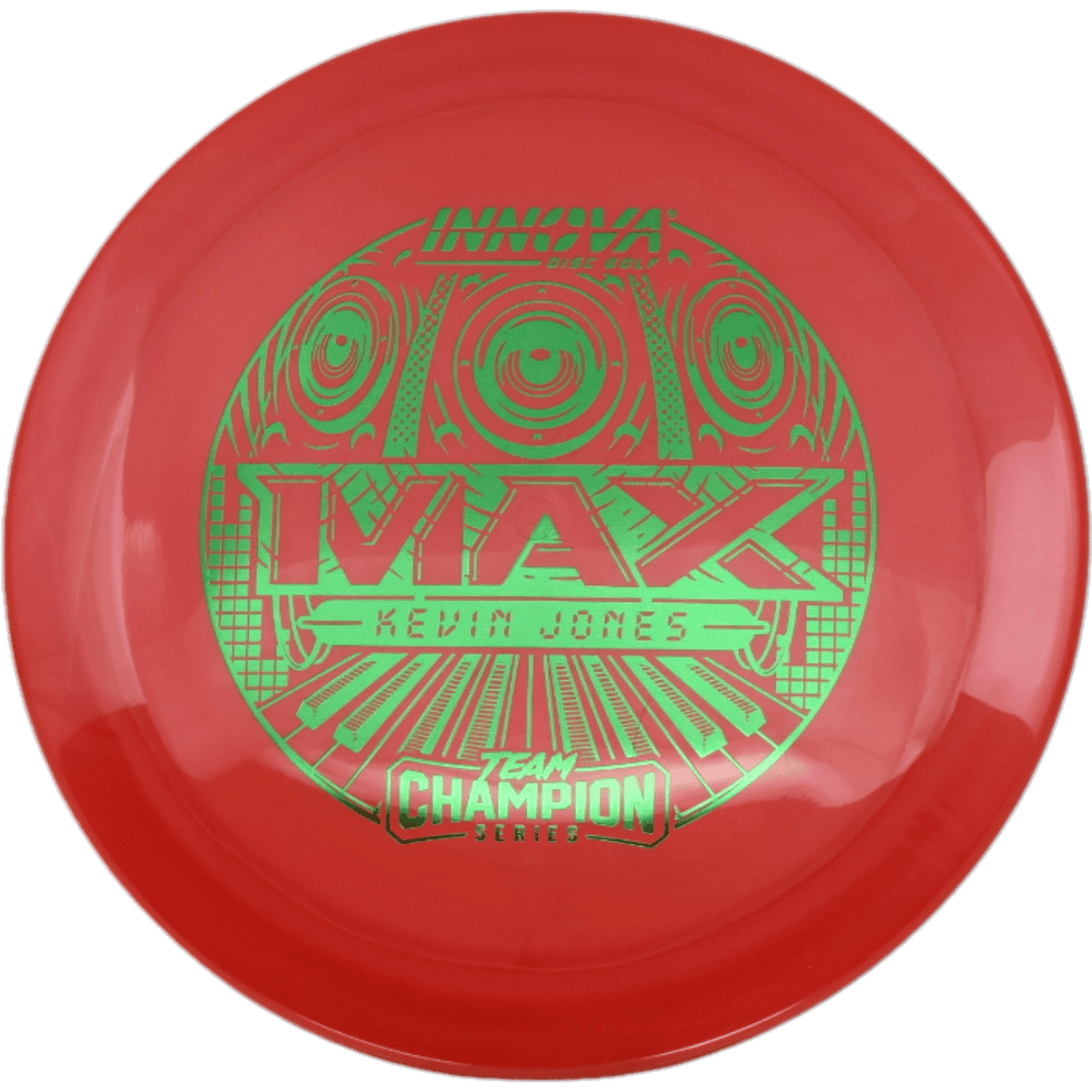 173 - 75g - Red (Green Foil) *005* Luster Champion - Kevin Jones Tour Series Innova Max - Skyline Disc Golf