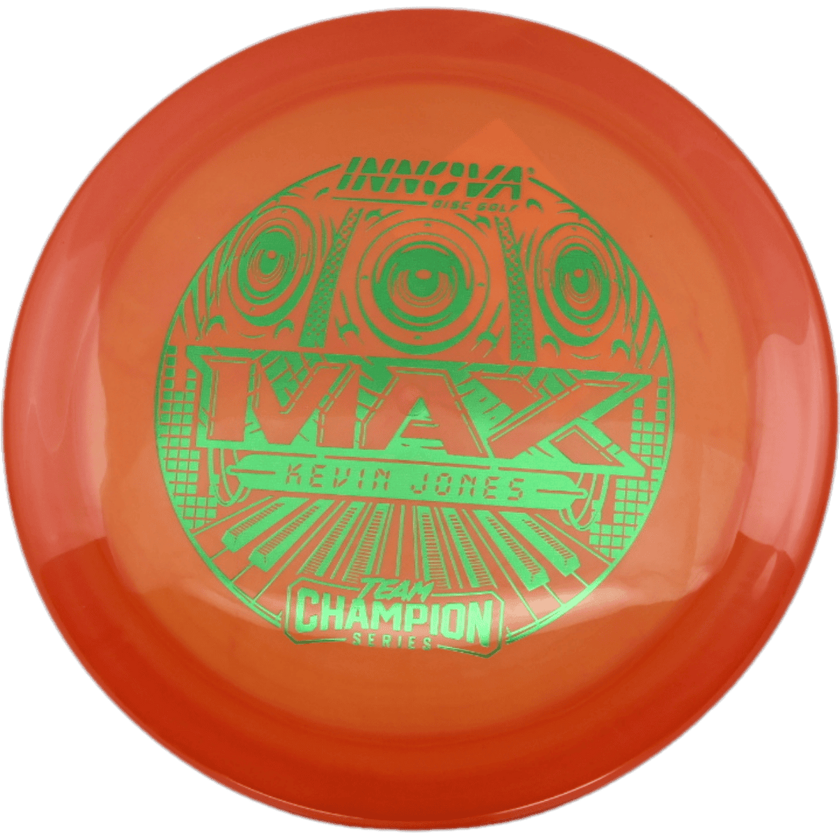 173 - 75g - Orange (Green Foil) *010* Luster Champion - Kevin Jones Tour Series Innova Max - Skyline Disc Golf