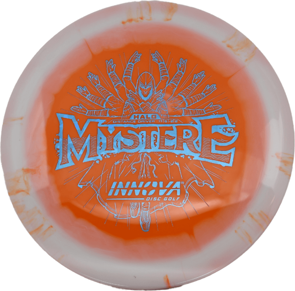 Innova Mystere Innova Mystere - Halo Star / 173-75g - Orange w/ White Rim (Blue Shatter) - Skyline Disc Golf