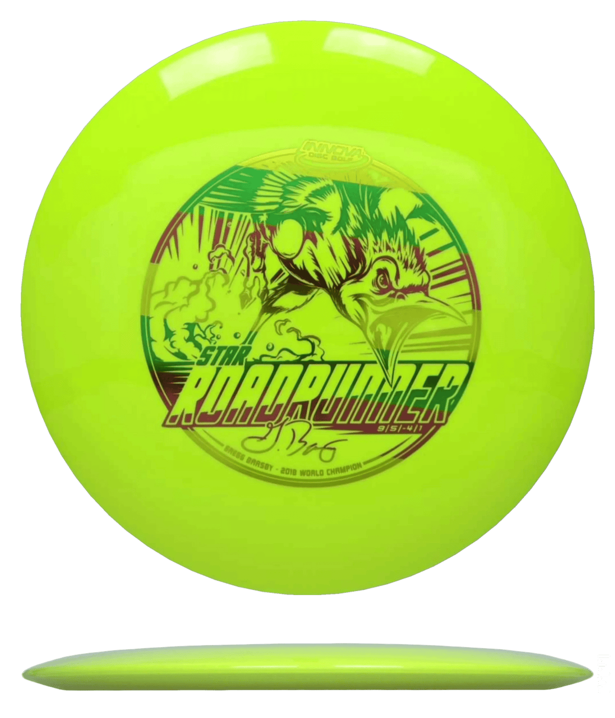 171g - Yellow (Rasta Foil) Star Innova Roadrunner - Skyline Disc Golf