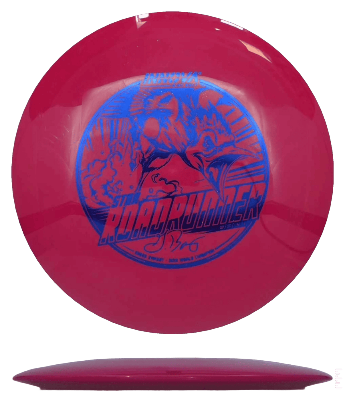 161g - Red (Blue Foil) Star Innova Roadrunner - Skyline Disc Golf