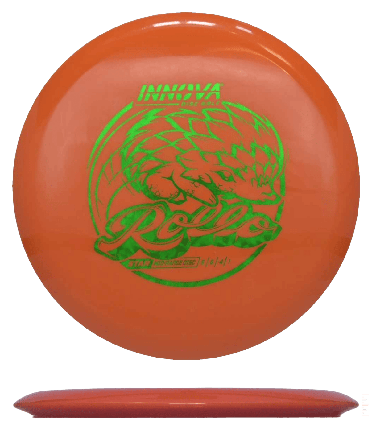 176g - Orange (Green Shatter) Star Innova Rollo - Skyline Disc Golf