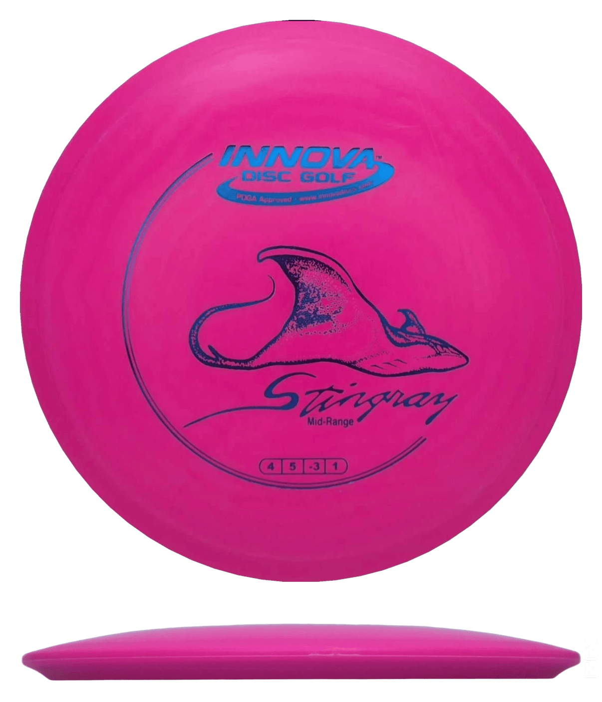 175g - Hot Pink (Royal Blue Foil) DX Innova Stingray - Skyline Disc Golf