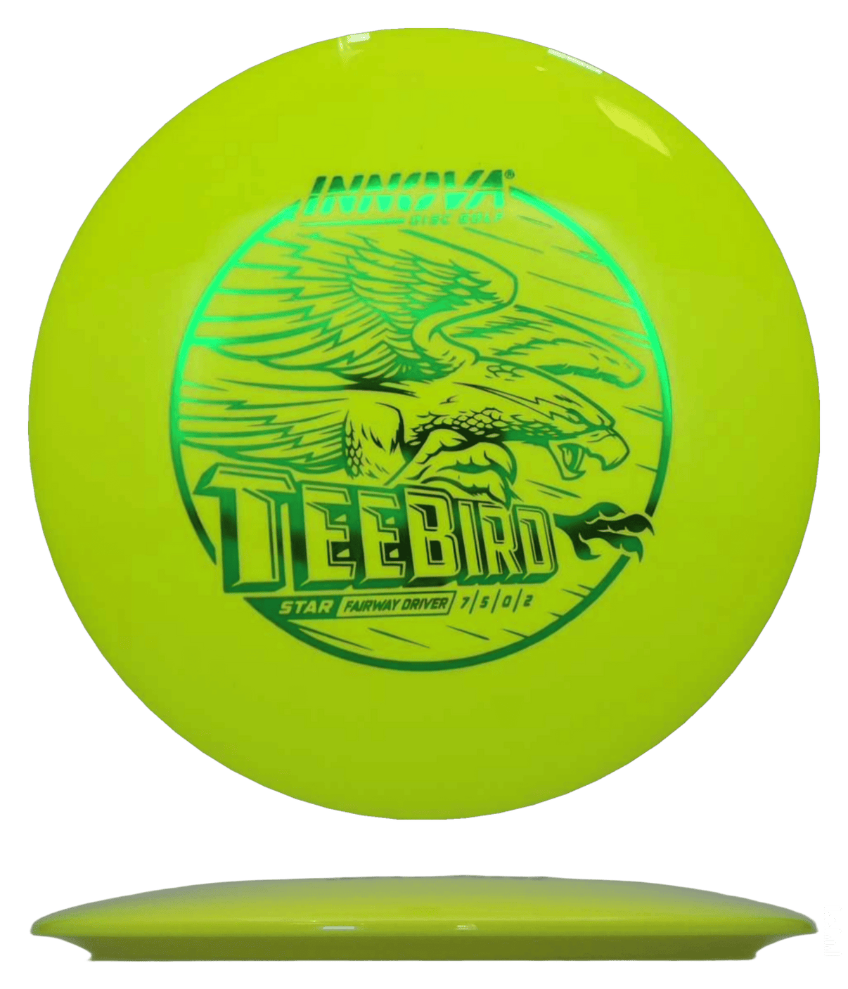 173 - 75g - Canary Yellow (Green Foil) Star Innova TeeBird - Skyline Disc Golf